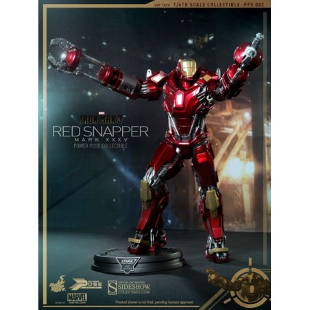 IRON MAN 3 Red Snapper Mark XXXV 1/6 PPS002 Armor Power Pose MK35 HOT TOYS