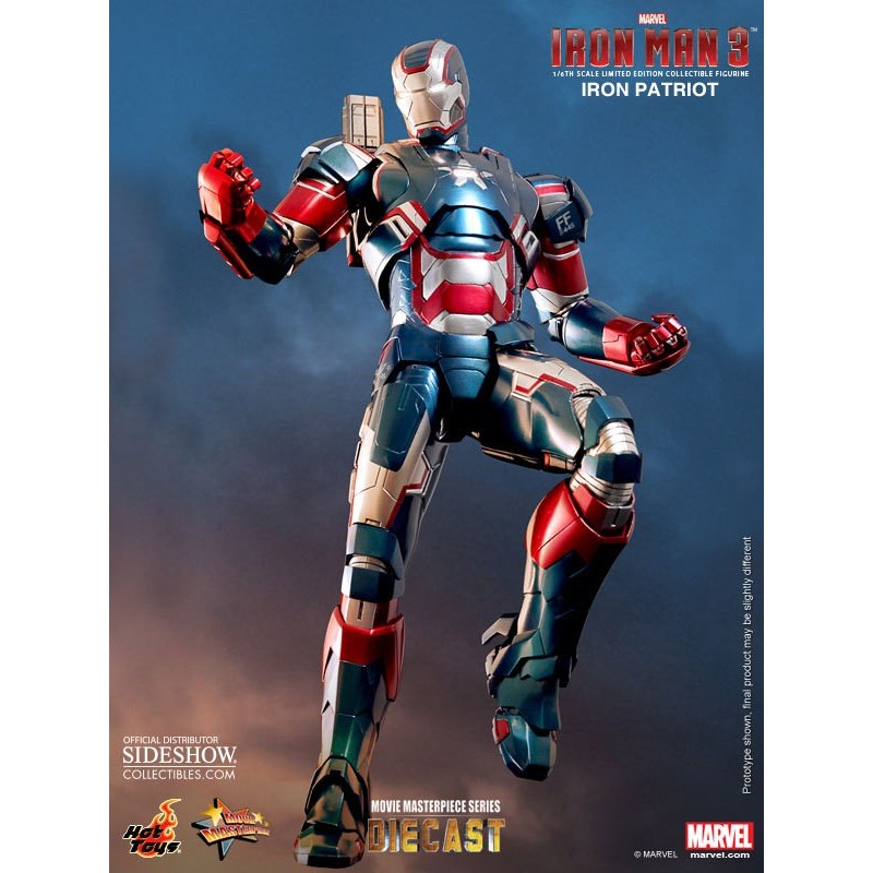 IRON MAN 3 Patriot 1/6 MMS195 D01 HOT TOYS Limited Edition Collectible Diecast