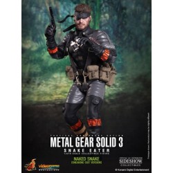 METAL GEAR SOLID 3 Naked Snake 12'' HOT TOYS SIDESHOW Sneaking Suit Ver.